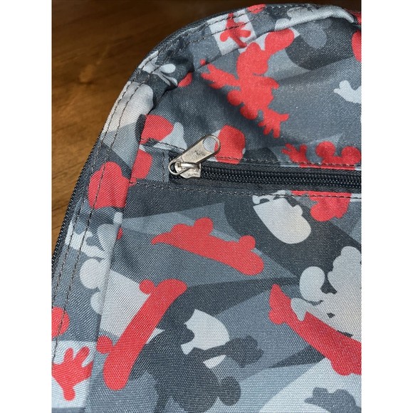 Disney Parks Mickey Mouse Skateboard Backpack - Black Grey and Red main image 7